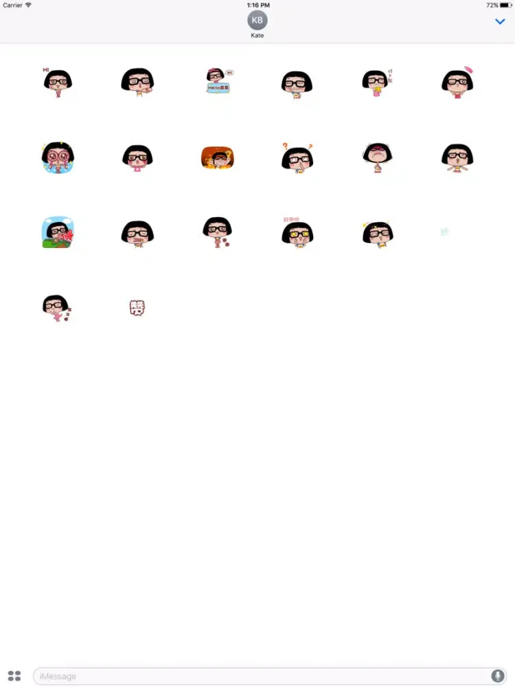 Animated Funny Mushroom Girl Stickers For iMessage iPad スクリーンショット