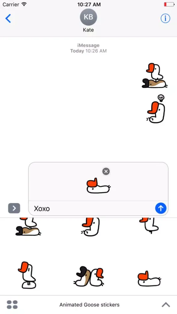 Tangkapan layar Animated Goose Stickers For iMessage