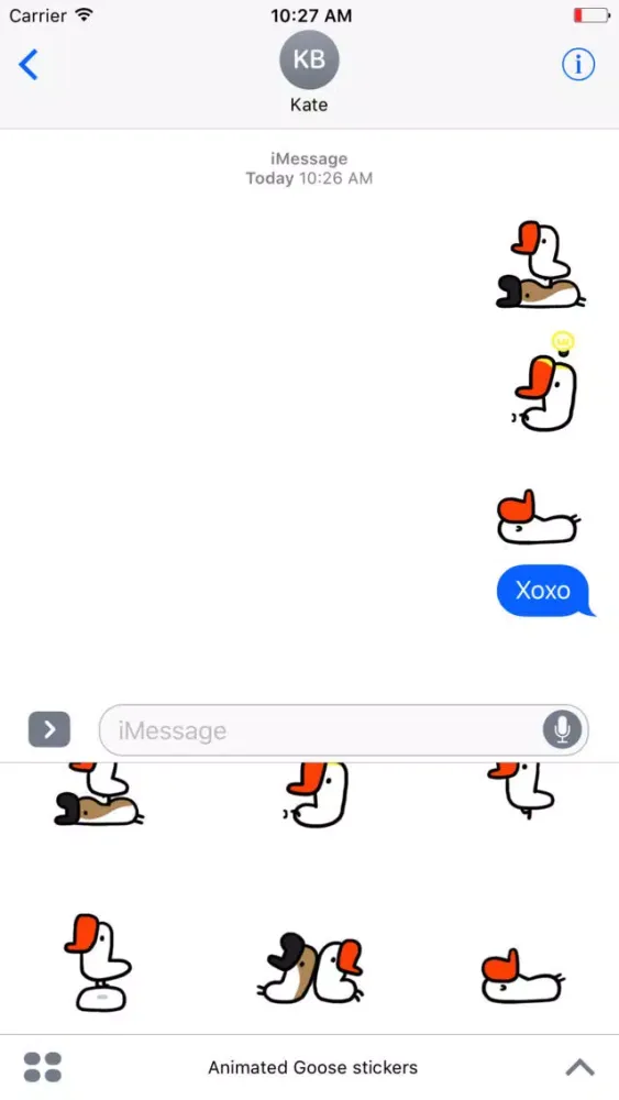 Tangkapan layar Animated Goose Stickers For iMessage