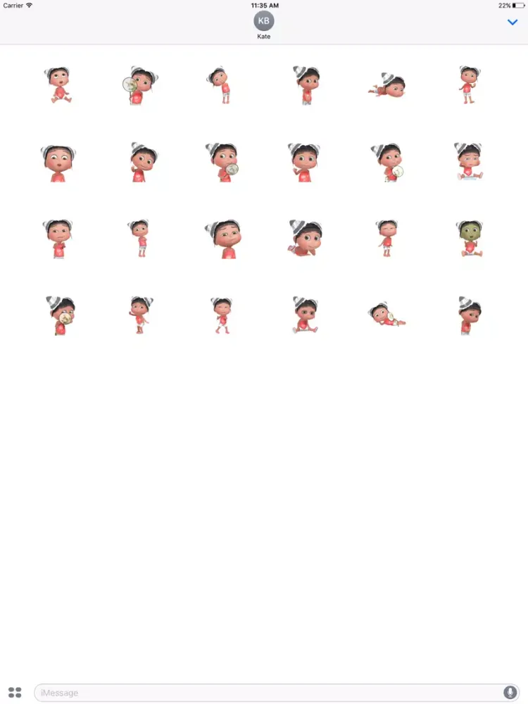 صور Animated Lolita Girl Stickers For iMessage iPad