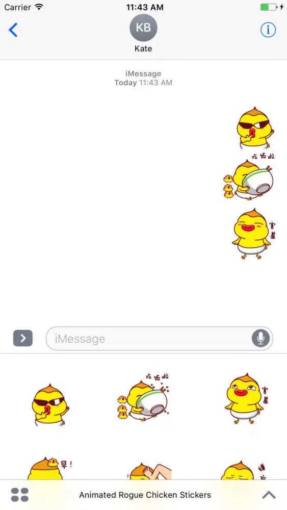 Capturas de tela do Animated Rogue Chicken Stickers For iMessage