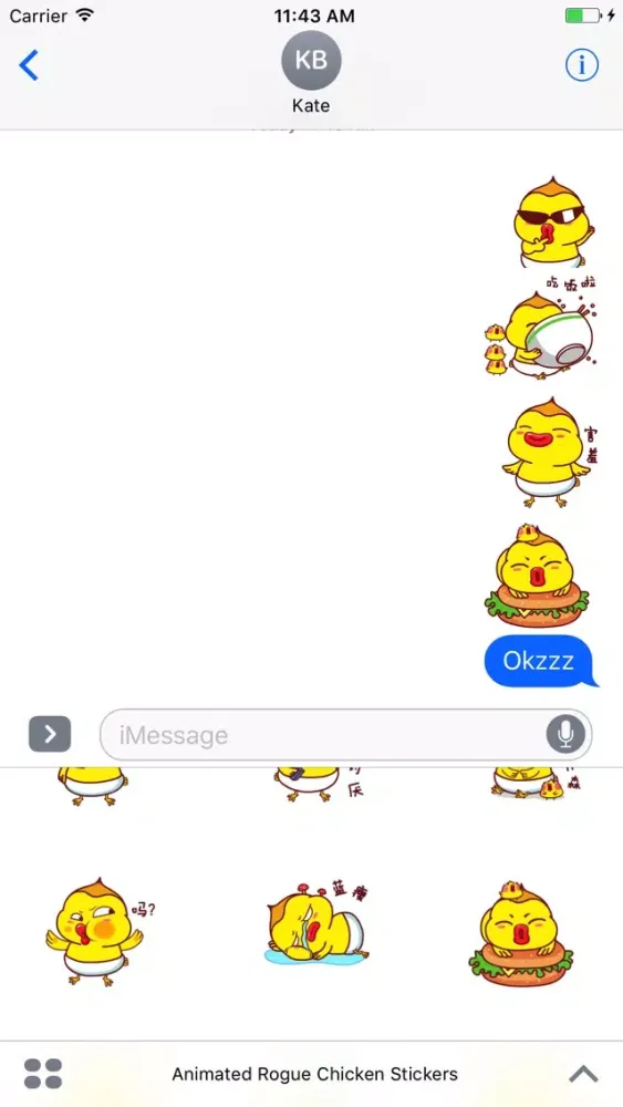 Capturas de tela do Animated Rogue Chicken Stickers For iMessage