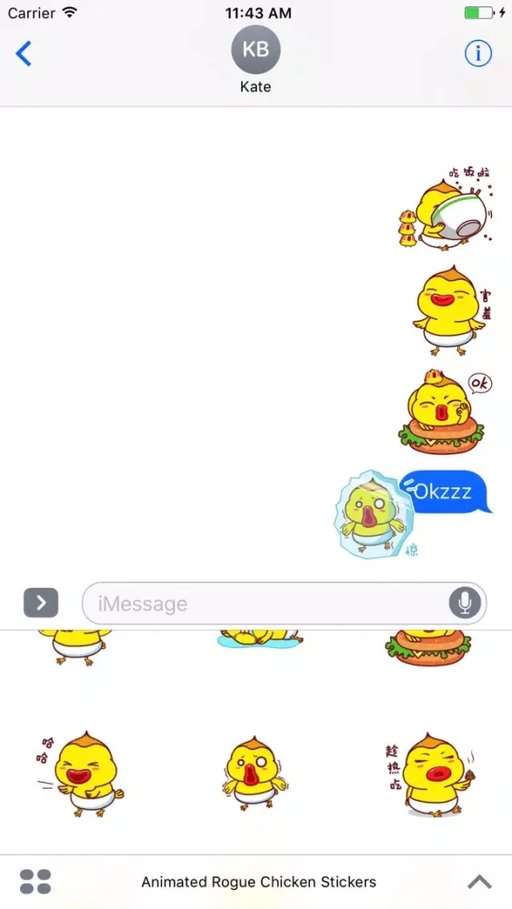 Capturas de tela do Animated Rogue Chicken Stickers For iMessage