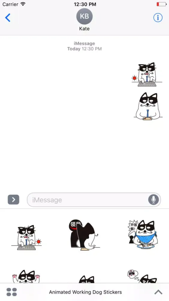 Animated Working Dog Stickers For iMessage Screenshots