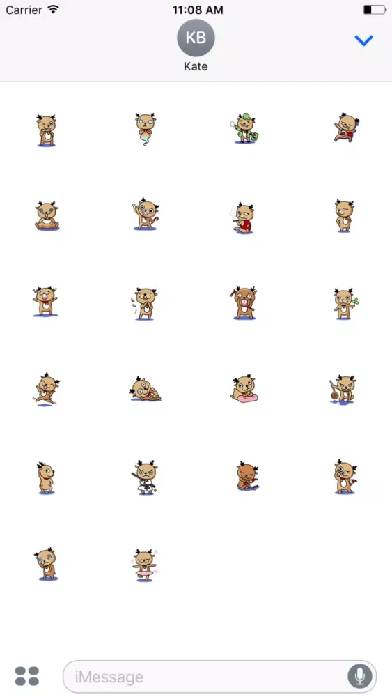 Funny Little Deer Stickers Pack For iMessage应用截图