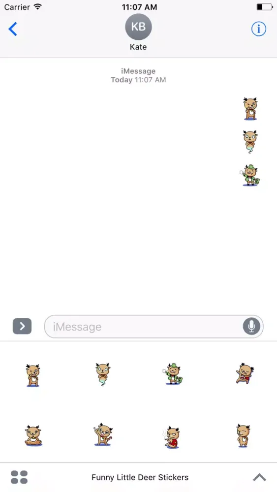 Funny Little Deer Stickers Pack For iMessage应用截图