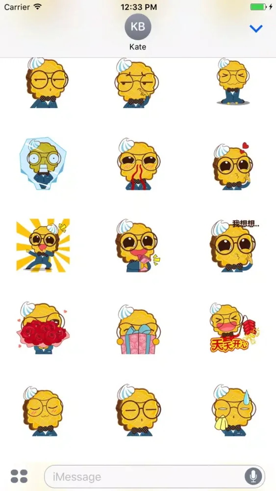 Capturas de tela do Mr. Biscuit Animated Stickers For iMessage