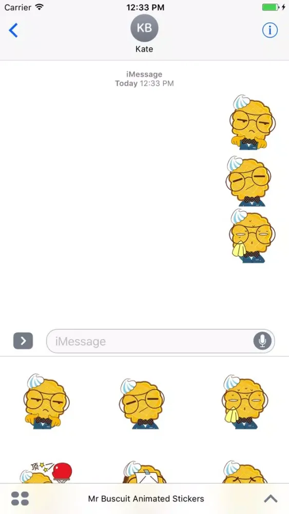 Capturas de tela do Mr. Biscuit Animated Stickers For iMessage