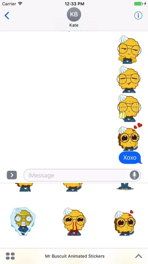 Capturas de tela do Mr. Biscuit Animated Stickers For iMessage