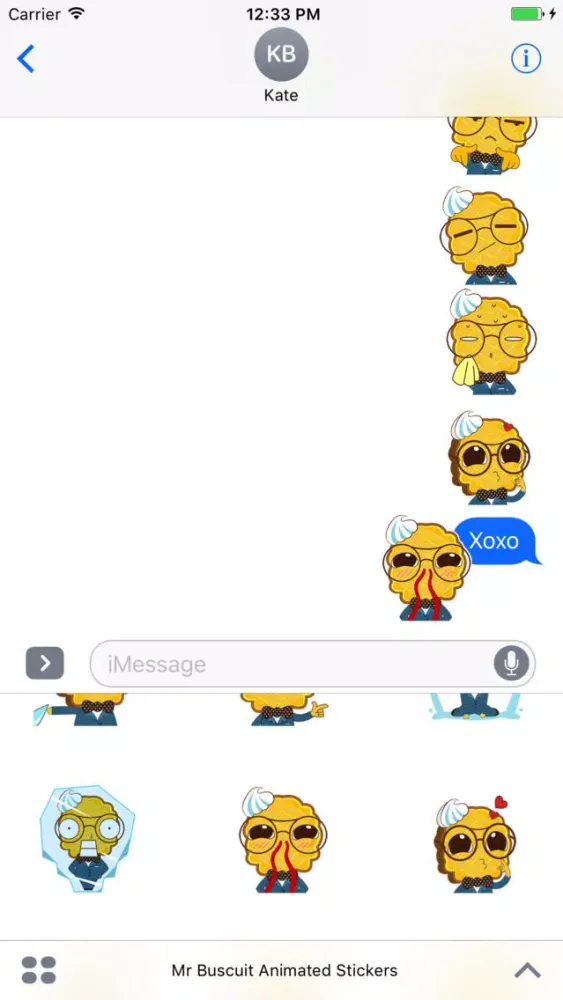 Capturas de tela do Mr. Biscuit Animated Stickers For iMessage