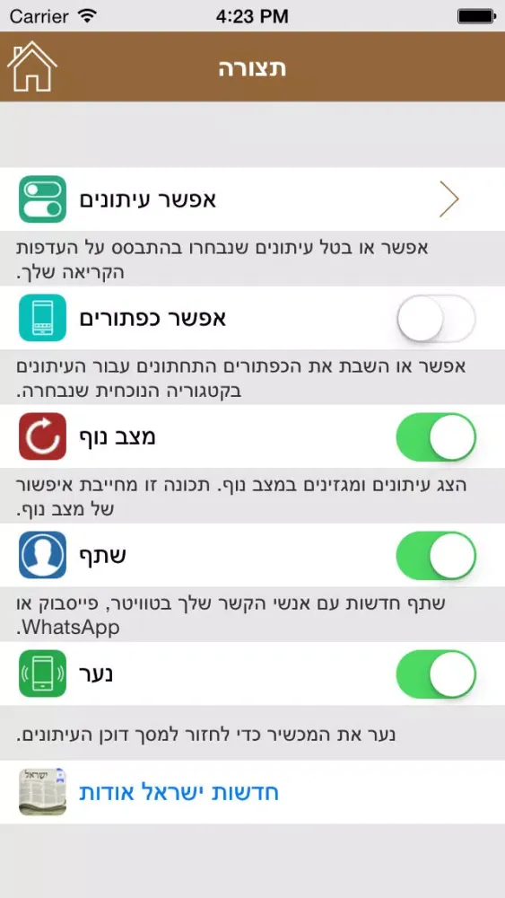 Israel Newspapers स्क्रीनशॉट