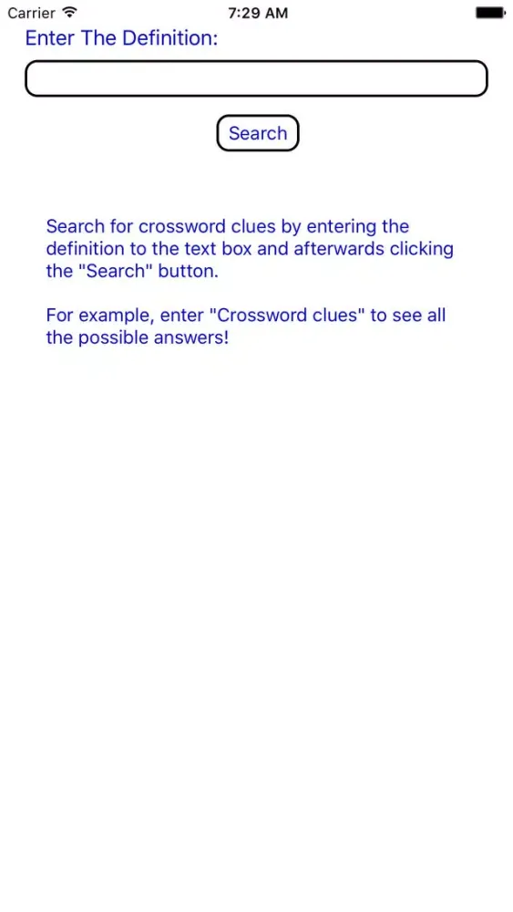 ภาพหน้าจอของ Crossword Clues Solver