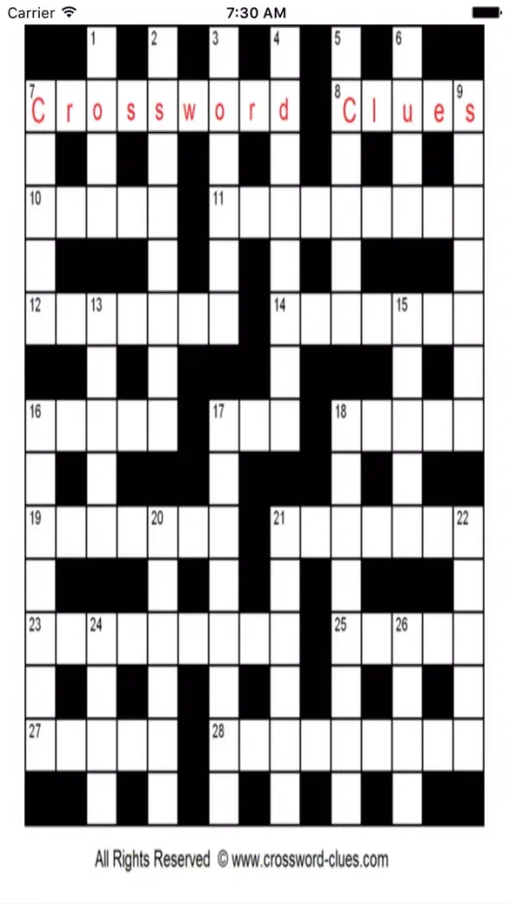 ภาพหน้าจอของ Crossword Clues Solver