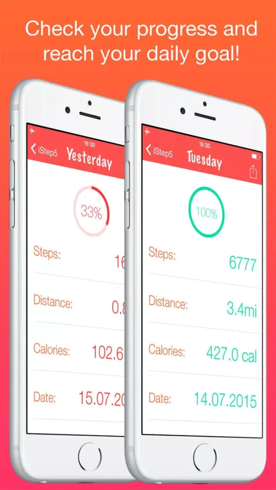 Captures d'écran de iStep5 - Pedometer - Daily Activity - Steps, Distance, Calories counter