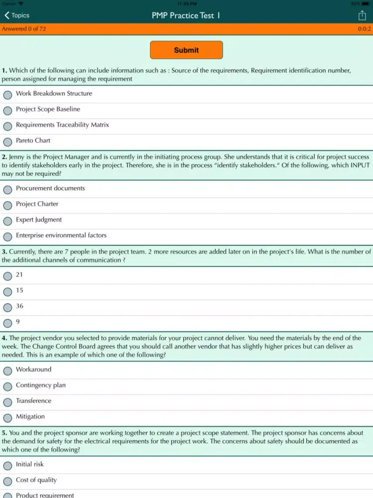 PMP & CAPM Practice Tests iPad  Screenshots