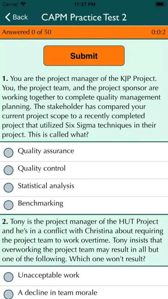 PMP & CAPM Practice Tests Screenshots