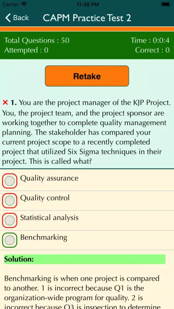 PMP & CAPM Practice Tests Screenshots
