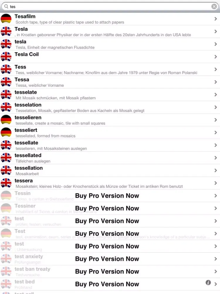 Capturas de tela do Offline Italian English Dictionary Translator for Tourists, Language Learners and Students iPad 