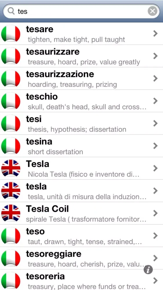 Capturas de tela do Offline Italian English Dictionary Translator for Tourists, Language Learners and Students