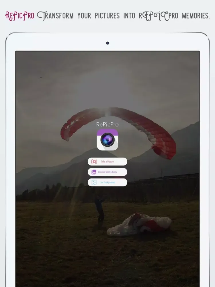 Tangkapan layar RePicPro iPad 