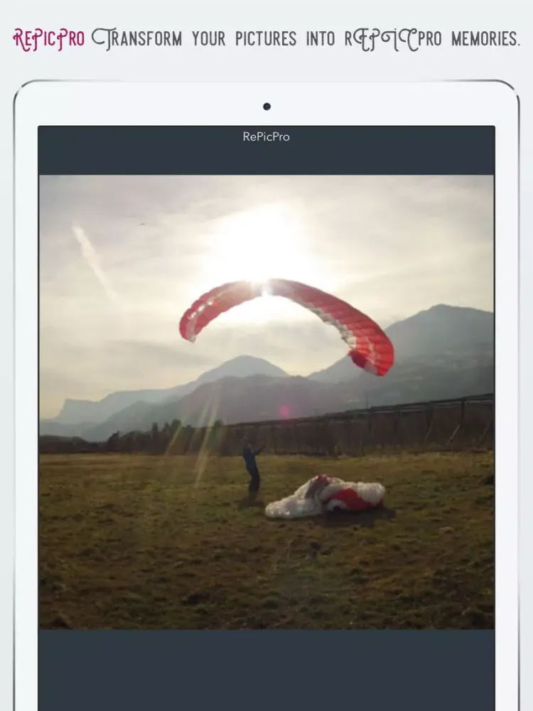 Tangkapan layar RePicPro iPad 