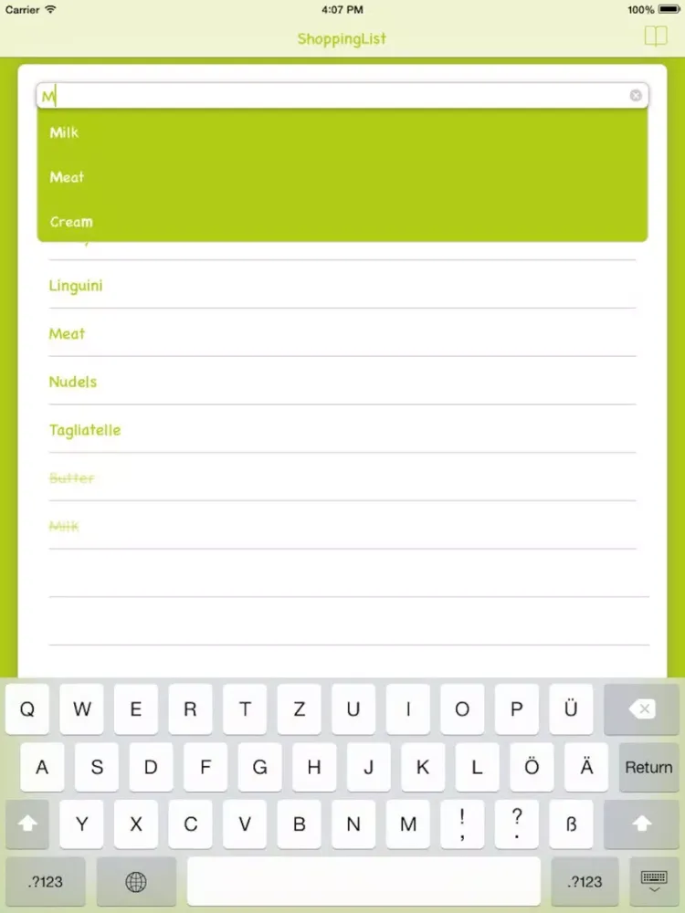 ShoppingList - Fast&Simple iPad  स्क्रीनशॉट