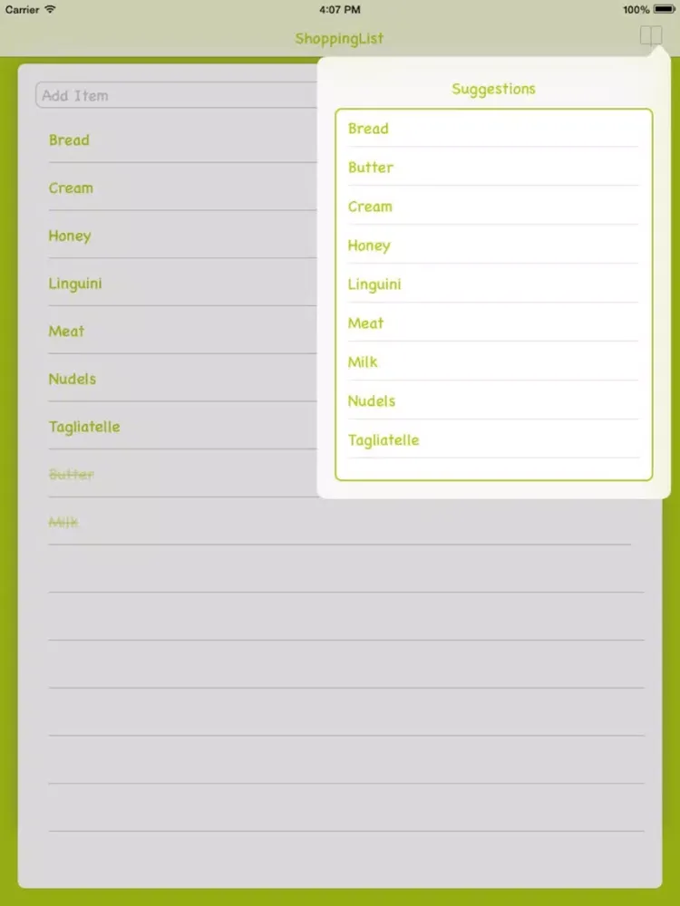 ShoppingList - Fast&Simple iPad  स्क्रीनशॉट