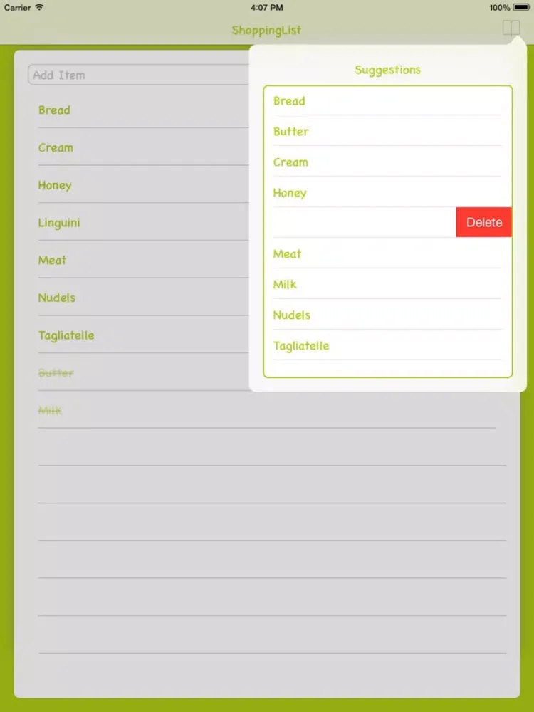 ShoppingList - Fast&Simple iPad  स्क्रीनशॉट