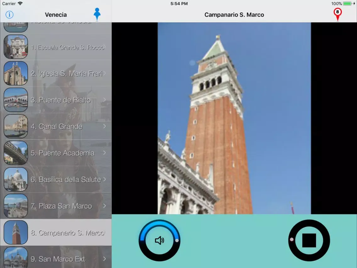 Capturas de pantalla de Venecia Giracittà Audio-guía iPad 