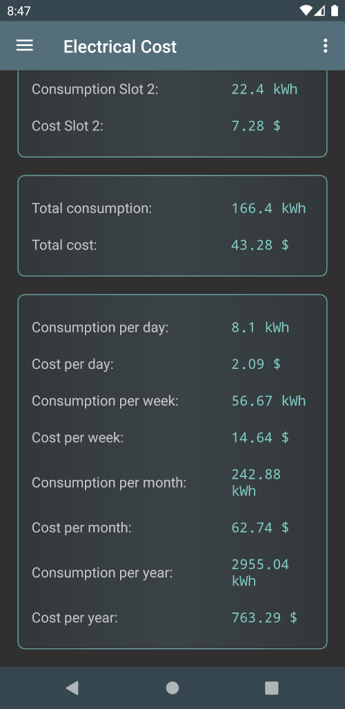 Electrical Cost-screenshot-3