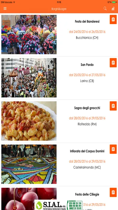 Screenshot di BorghiSagre