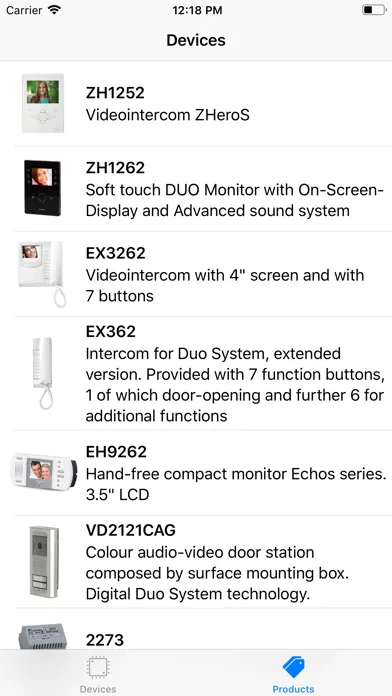 Capturas de tela do DUO System