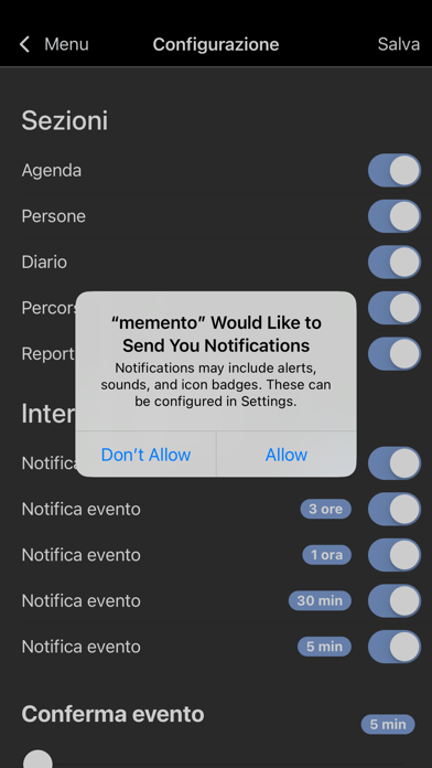 Ảnh chụp màn hình của Acta Memento
