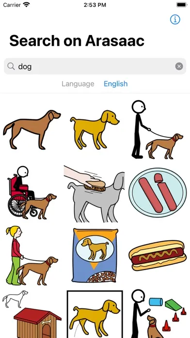 Search on Arasaac Screenshots