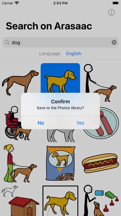 Search on Arasaac Screenshots