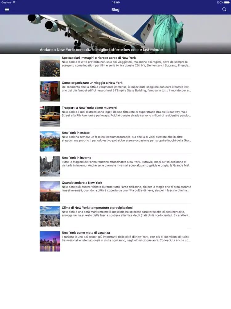 Zrzuty ekranu New York in App - Mappa, offerte ed informazioni iPad 