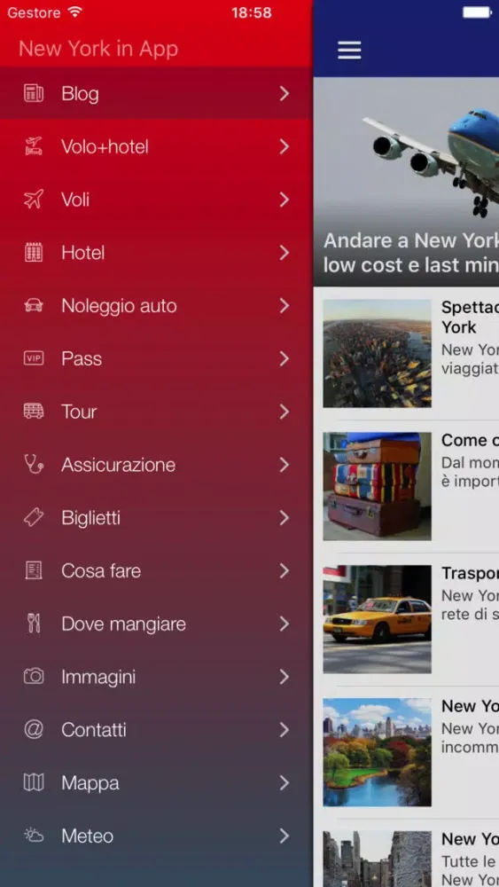 Zrzuty ekranu New York in App - Mappa, offerte ed informazioni