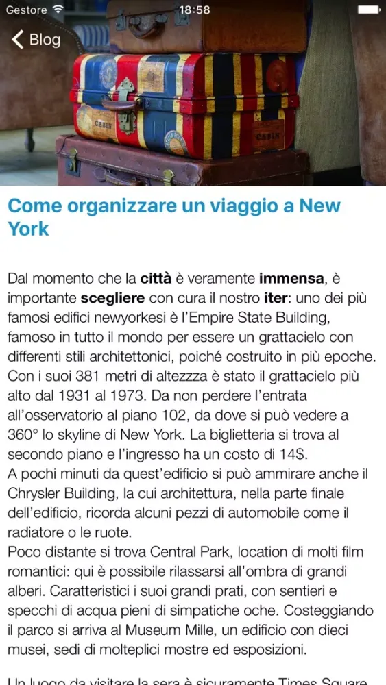 Zrzuty ekranu New York in App - Mappa, offerte ed informazioni