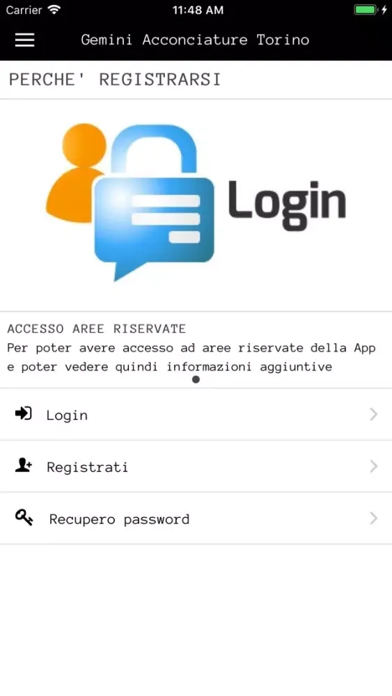 Tangkapan layar Gemini Acconciature Torino