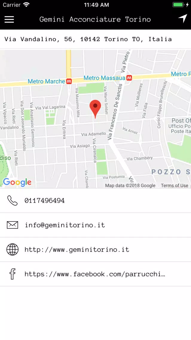 Capturas de tela do Gemini Acconciature Torino