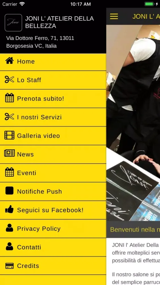 Zrzuty ekranu JONI l'Atelier della Bellezza