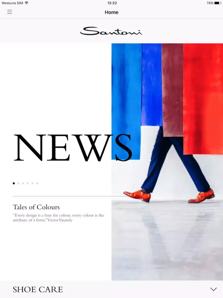 Santoni Official iPad  Screenshots