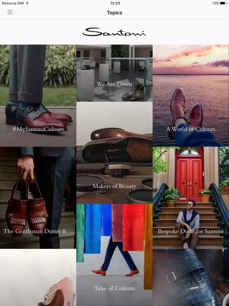 Santoni Official iPad  Screenshots
