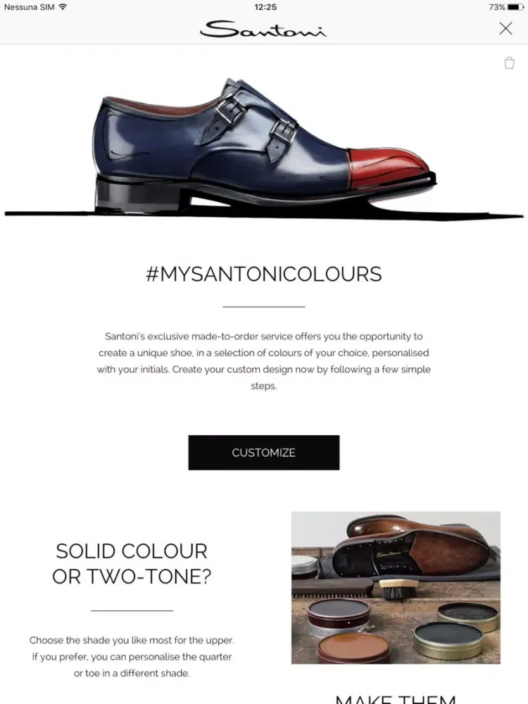 Santoni Official iPad  Screenshots