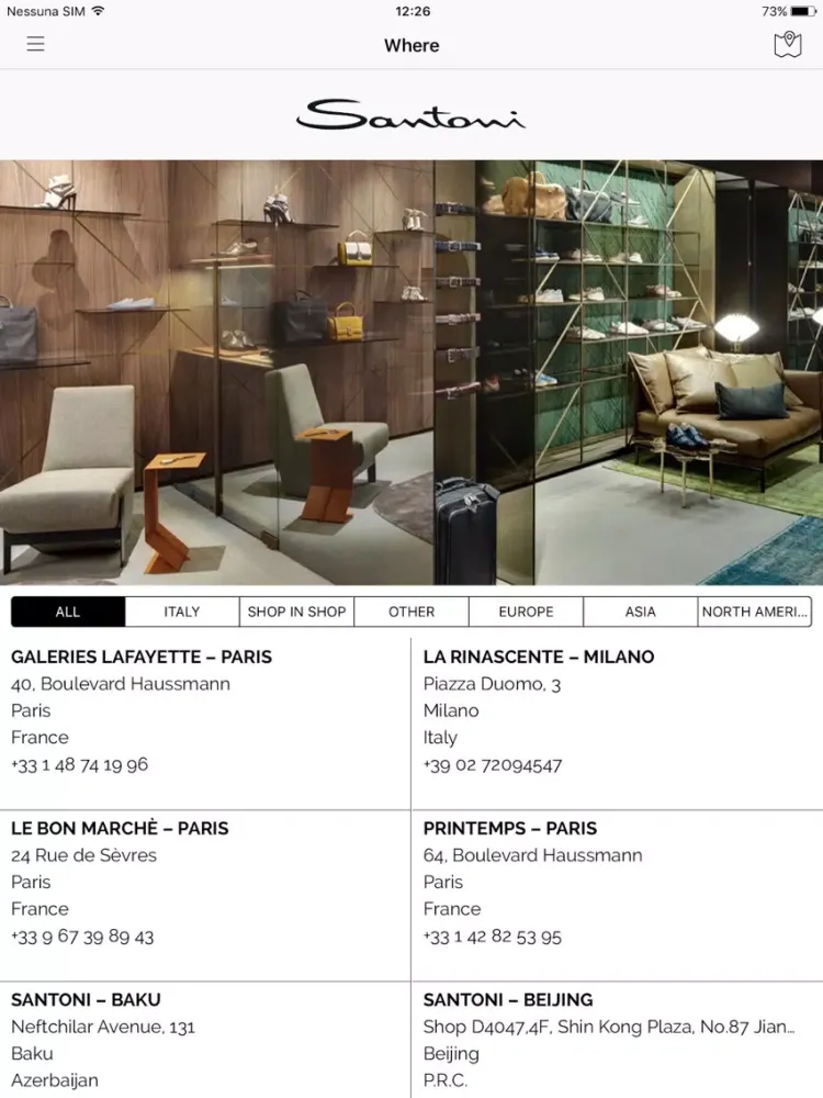 Santoni Official iPad  Screenshots
