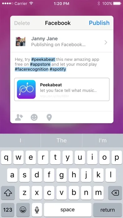 Tangkapan layar Peekabeat