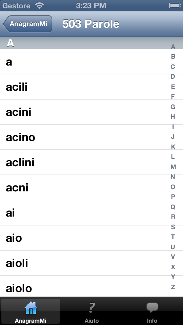 Screenshot di AnagramMi