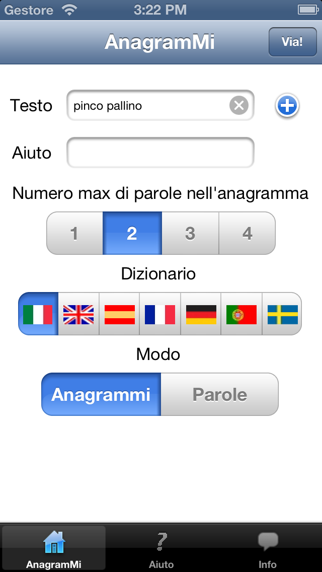 Screenshot di AnagramMi