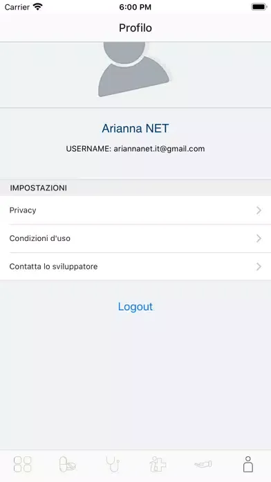 Screenshot di CareGiverNet