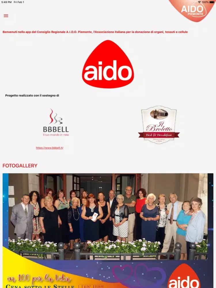 Zrzuty ekranu A.I.D.O. Piemonte Onlus iPad 